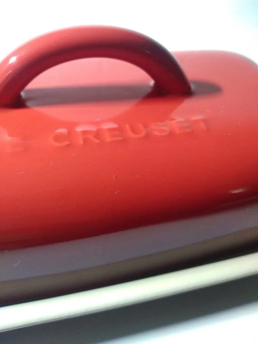 Le Creuset Stoneware Heritage Butter Dish Stoneware Flame 2202c